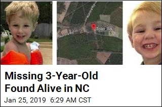Missing 3-Year-Old Found Alive in NC