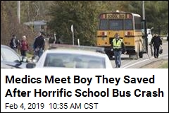Boy Meets Medics Who Saved Him After School Bus Crash