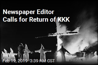 Newspaper Editor Calls for Return of KKK