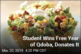 Student Wins Free Year of Qdoba, Donates It