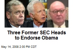 Three Former SEC Heads to Endorse Obama