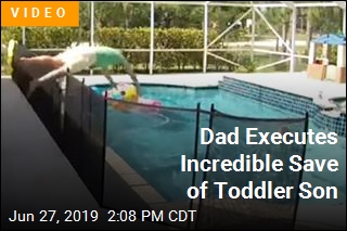 Dad Dives Over 4-Foot Fence Into Pool to Save Son