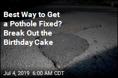 To Get Pothole Fixed, He Threw It a Party