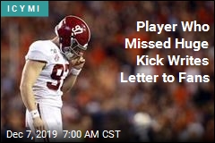 Player Who Missed Huge Kick Writes Letter to Fans