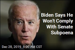 Biden Says He Won&#39;t Comply With Senate Subpoena