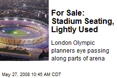 For Sale: Stadium Seating, Lightly Used
