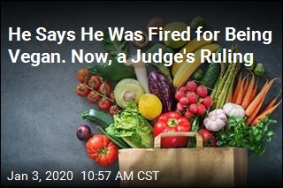 Early Win for Vegan Who Says He Was Fired for His Beliefs