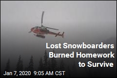 Lost Snowboarders Burned Homework to Survive