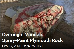 Vandals Hit Plymouth Rock