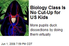 Biology Class Is No Cut-Up for US Kids