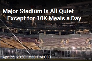 NBA Stadium Is All Quiet&mdash; Except for 10K Meals a Day