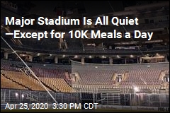 NBA Stadium Is All Quiet&mdash; Except for 10K Meals a Day