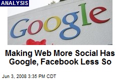 Making Web More Social Has Google, Facebook Less So