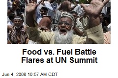 Food vs. Fuel Battle Flares at UN Summit