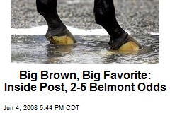 Big Brown, Big Favorite: Inside Post, 2-5 Belmont Odds