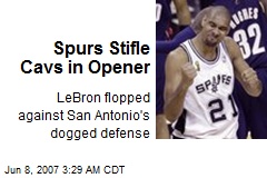 Spurs Stifle Cavs in Opener