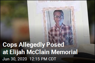 Cops Allegedly Posed at Elijah McClain Memorial
