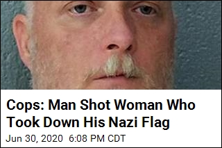 Woman Shot Multiple Times After Stealing Nazi Flag
