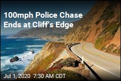 100mph Police Chase Ends at Cliff&#39;s Edge