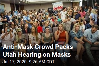 Anti-Mask Crowd Packs Utah Hearing on Masks