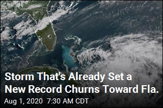 Storm That&#39;s Already Set a New Record Churns Toward Fla.