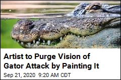 Artist to Purge Vision of Gator Attack by Painting It