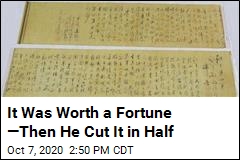 He Figured This Mao Scroll Was a Fake, Cut It in Half