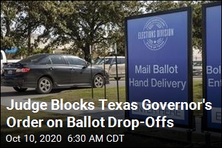 Judge Blocks Texas Governor&#39;s Order on Ballot Drop-Offs