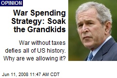 War Spending Strategy: Soak the Grandkids