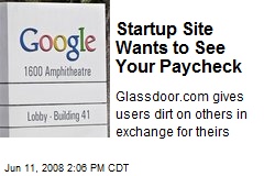 Startup Site Wants to See Your Paycheck