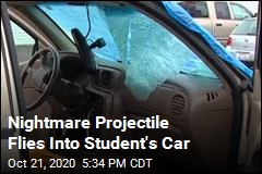 Nightmare Projectile Flies Into Student&#39;s Car