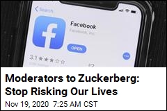 Facebook Moderators Say Company Is Risking Their Lives