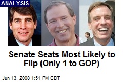Senate Seats Most Likely to Flip (Only 1 to GOP)