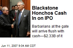 Blackstone Honchos Cash In on IPO
