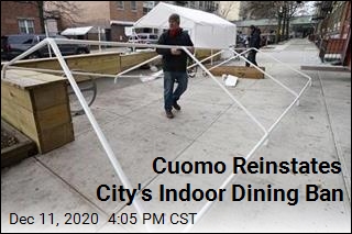 Cuomo Reinstates City&#39;s Indoor Dining Ban