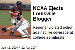 NCAA Ejects Louisville Blogger