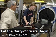 Let the Carry-On Wars Begin