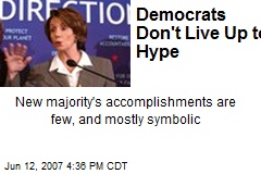 Democrats Don't Live Up to Hype