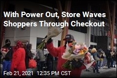 With Power Out, Store Waves Shoppers Through Checkout