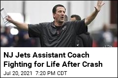NJ Jets Assistant Coach Critically Injured in Crash
