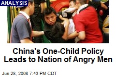China's One-Child Policy Leads to Nation of Angry Men