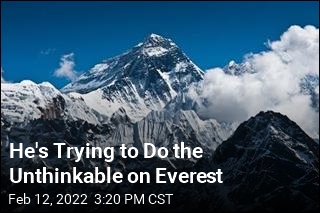He&#39;s Trying to Do the Unthinkable on Everest