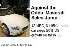Against the Odds, Maserati Sales Jump