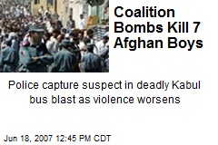Coalition Bombs Kill 7 Afghan Boys