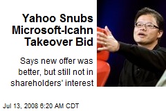 Yahoo Snubs Microsoft-Icahn Takeover Bid
