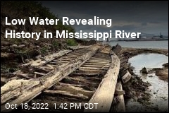 Old Shipwreck Emerges From the Mississippi