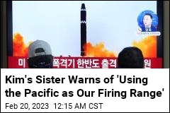 As North Korea Fires Missiles, Kim&#39;s Sister Rips US &#39;Maniacs&#39;
