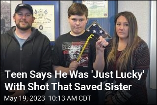 Teen Says He Was &#39;Just Lucky&#39; With Shot That Saved Sister