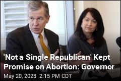 North Carolina Governor Rips GOP on Abortion Veto Override
