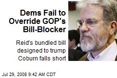 Dems Fail to Override GOP's Bill-Blocker